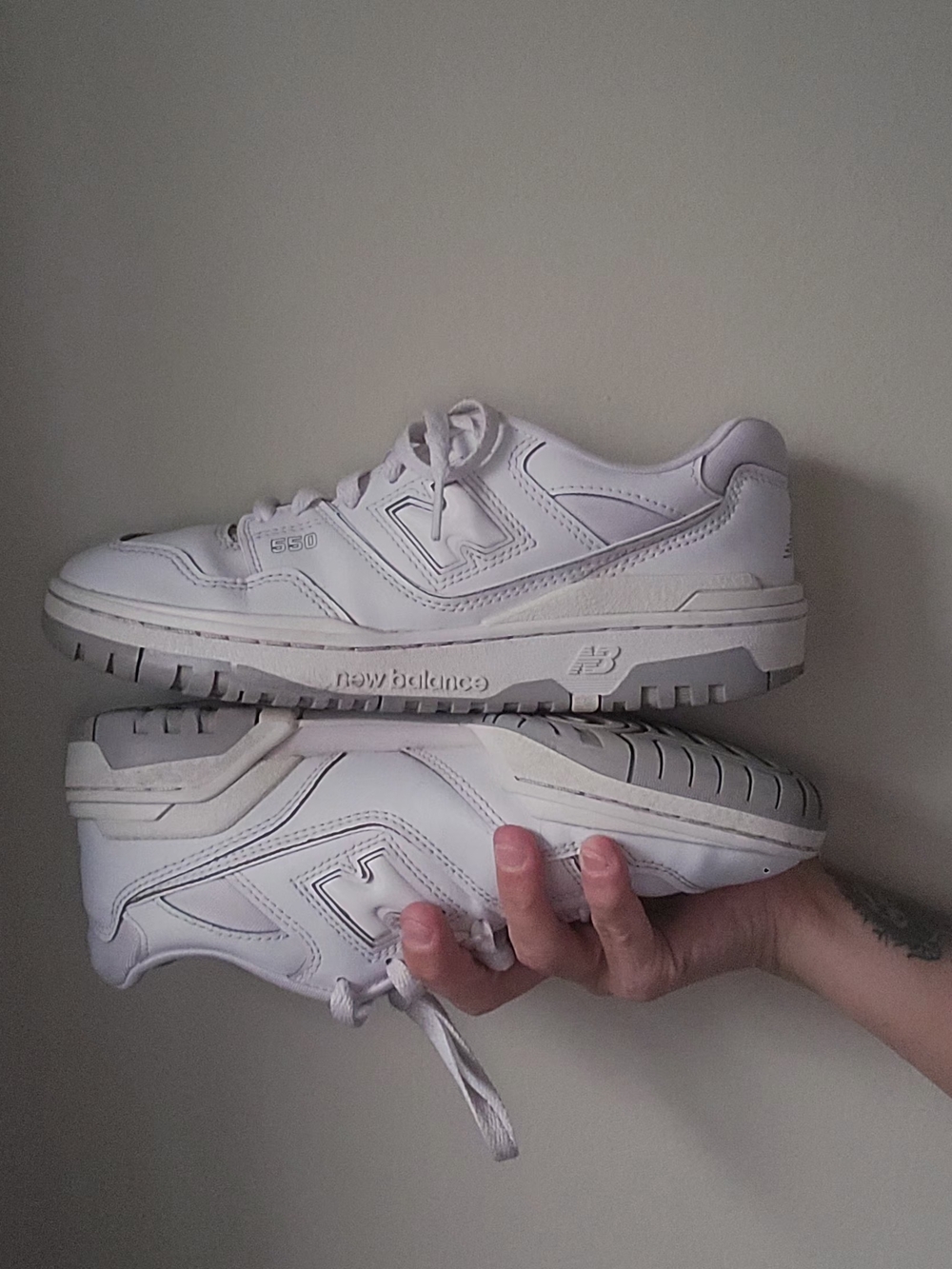 New Balance 550 Classic White Leather Sneakers
